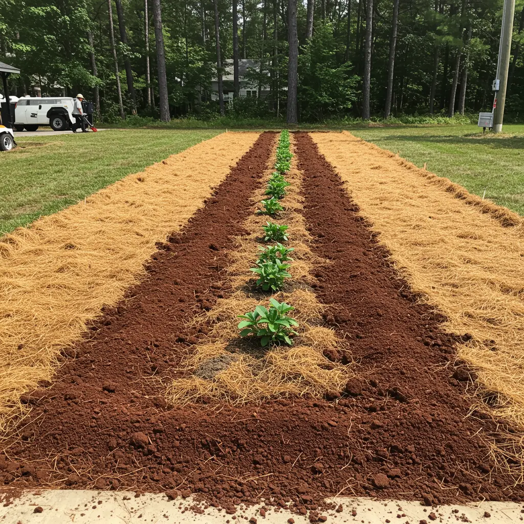 Landscaping and mulch installation